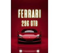 Dekomundo impresión artística de póster de autos deportivos para garaje, guarida de hombres, salón, oficina | Decoración para amantes de los autos | Cuadros exclusivos, Ferrari 296 GTB, 30x40 cm