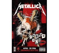Dekomundo Póster de concierto vintage - Retro Heavy Metal Decoración de pared Sala de música Cueva Hombre - Metallica 1986, 60 x 80 cm