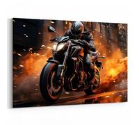 Dekomundo Yamaha MT-07 - Póster de moto o cuadro con marco, motor de cross, 50 x 75 cm