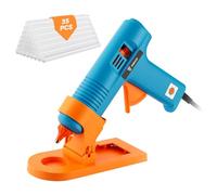 DEKOPRO Pistola Silicona Caliente 150W: Pistola de Pegamento con 35 Barras de Pegamento Termofusible de 11 Mm X 140 Mm, Control de Temperatura de 5 Niveles