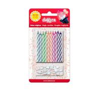 Dekora - 10 Velas de Cumpleaños Magicas de Colores