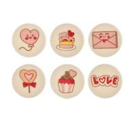 dekora - 100 Decoraciones de Azúcar con Motivos Románticos, Adornos Comestibles para Tartas y Cupcakes de San Valentín, Bodas y Aniversarios