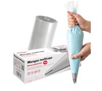 dekora - 100 Mangas Pasteleras Desechables Profesionales 55 cm, 80 Micras
