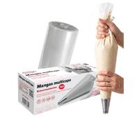 dekora - 100 Mangas Pasteleras Desechables Profesionales 65 cm, 80 Micras