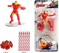 Dekora - 303005 Kit de Decoracion de Tartas con Figuras Decorativas de Iron Man