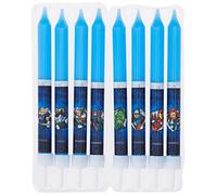 dekora 346192 Velas de Cumpleaños Avengers para Decoración, Azul, 8 pcs