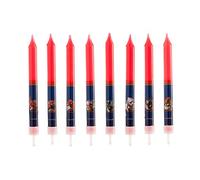 dekora 346192 Velas de Cumpleaños Spiderman para Decoración, Rojo, 8 pcs