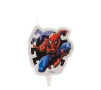 Dekora-346208 Vela de Cumpleaños 2D Spiderman de 7 cm, Multicolor, (346208)