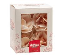Dekora - Decoración Comestible de Tartas Oblea Magnolia Color Blanco - 6,5-7 cm