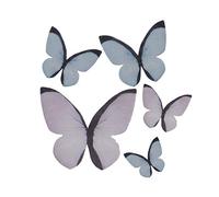 dekora-79 Decorativas 3D Comestible Decoración de Tartas de Cumpleaños Caseras Fácil-Mariposas de Oblea 3-6 cm, Color surtido de tonos pastel (126148)