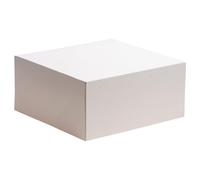 dekora - Cajas para Tartas - Medidas 32x32x13 cm - Cajas Resistentes para Repostería - Fáciles de Montar y Reutilizables - Cartón Ecológico de Fibra Vegetal - Lote de 50 Cajas - Color Blanco