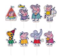 dekora - Cupcake Toppers Peppa Pig - 16 Unidades, 11x5cm | Decoración Oficial para Tartas y Cupcakes