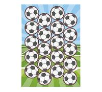 dekora Decoración Comestible de Tartas de Cumpleaños Infantiles Oblea Mini Balones Futbol, 3,4 cm