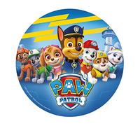 Dekora - Decoración comestible para tartas circulares de 20 cm, oblea para parte superior de tarta, para fanáticos de la Patrulla Canina Producto oficial. Dekora.