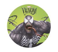 dekora - Decoración para Tartas de Cumpleaños - Cake Topper de Venom de 20 cm - Disco de Oblea Comestible para Tarta Sin Gluten, Sin Azúcares Añadidos, Sin Lactosa - Apto para Vegetarianos