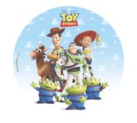 dekora Decoración para Tartas de Cumpleaños Woody Toy Story, 20 cm Disco de oblea para tartas sin azúcares añadidos, sin gluten y apto para vegetarianos