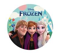 dekora - Decoracion Tartas de Cumpleaños Infantiles - Disco de Comestible Sin Azucar de Frozen | Diámetro 20 cm