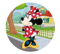 Dekora - Decoracion Tartas de Cumpleaños Infantiles en Disco de Oblea de Minnie Mouse - 20 cm