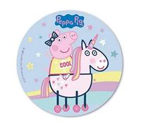 Dekora - Decoracion Tartas de Cumpleaños Infantiles en Disco de Oblea de Peppa Pig - 20 cm
