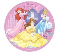 Dekora - Decoracion Tartas de Cumpleaños Infantiles en Disco de Oblea Disney Princesas - 20 cm de Diámetro