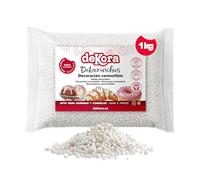 dekora - Dekocrunchies Coco 1 kg, Sprinkles de azúcar crujientes con sabor dulce e intenso, Topping repostería, Perlas comestibles para decoración de tartas, galletas, donuts y bizcochos