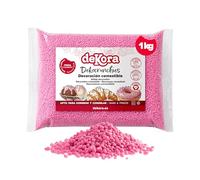 dekora - Dekocrunchies Fresa 1 kg, Sprinkles de azúcar crujientes con sabor dulce e intenso, Topping repostería, Perlas comestibles para decoración de tartas, galletas, donuts y bizcochos