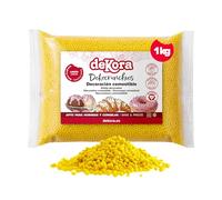 dekora - Dekocrunchies Limón 1 kg, Sprinkles de azúcar crujientes y con sabor dulce e intenso, Topping repostería, Perlas comestibles para decoración de tartas, galletas, cupcakes y helados