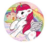 Dekora - Disco Comestible para Decoración de Tartas de Cumpleaños de Unicornio - 16 cm