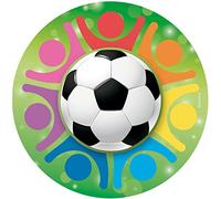 Dekora - Decoracion Tartas de Cumpleaños Infantiles en Disco de Oblea de Balon de Futbol - 20 cm