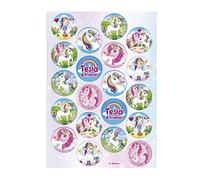 Dekora - Discos Minis Decoración de Tartas de Cumpleaños Infantiles Unicornio Tessa - 3,4 cm