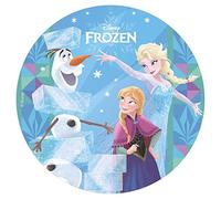 Dekora - Disney Frozen Elsa, Ana & Olaf Oblea Comestible Para Tarta Redonda 20cm