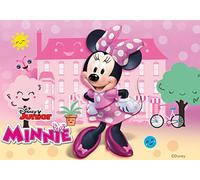 Dekora, Disney Minnie Mouse, Decoración de Fondant Comestible para Tarta de Cumpleaños Infantil, Adorno para Pasteles y Tartas Cuadradas A5