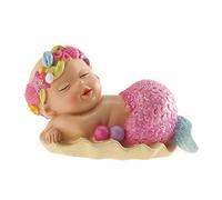 Dekora - Figura de Decoracion Bautizo Niña Sirena - 10 cm