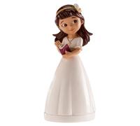 Dekora - Figura Decorativa Niña para Tarta de Primera Comunion - 13 cm