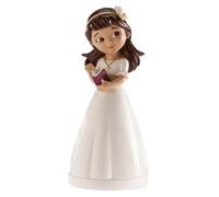 Dekora - Figura Decorativa Niña para Tarta de Primera Comunion - 13 cm