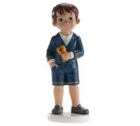 dekora - Figura Decorativa para Primera Comunión Niño con Cáliz - Elaborada en Resina - Adorno para Tartas - 16 Centímetros de Alto - Diseño Original y Detallado - Apto para Contacto Alimentario