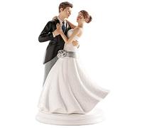 dekora - Figura Novios para Tarta de Boda “Bailando” 20 cm - Muñecos para tarta de boda y Aniversario, Cake Topper Decorativo de Resina, Elegante y Reutilizable para Pastel Nupcial y Mesa Dulce