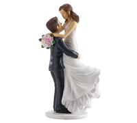 dekora - Figura Novios para Tarta de Boda “Novia en Brazos” 18 cm - Cake Topper Decorativo de Resina, Romántico y Reutilizable para Pastel Nupcial