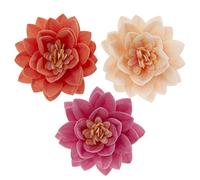 Dekora - Flor de Loto | Flores Comestibles para Tartas - Decoracion Tartas Cumpleaños de Oblea - Colores Surtidos - 7 cm