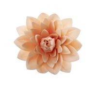 dekora - Flor Gigante Comestible de Oblea 12,5 cm - Dalia beige - Sin Gluten, Sin Lactosa, Apta para Vegetarianos - Decoración para Tartas y pasteles