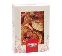 dekora - Decoración Comestible de Tartas Oblea Orquidea Color Amarillo - 8,5-7,5 cm