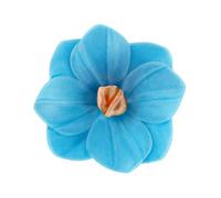 dekora - Flores Comestibles para tartas, 18 camelias azules de oblea, 4 cm, sin azúcar, sin gluten, sin lactosa, Adornos Comestibles para Tartas, Cumpleaños y Bodas