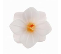 dekora - Flores Comestibles para tartas, 18 camelias blancas de oblea, 4 cm, sin azúcar, sin gluten, sin lactosa, Adornos Comestibles para Tartas, Cumpleaños y Bodas