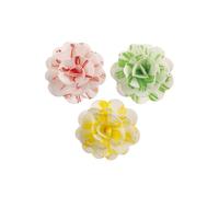 dekora - Flores Comestibles para tartas, 6 rosas de oblea, 7 cm, sin azúcar, sin gluten, sin lactosa, Tres colores, Decoración para Tartas, Cumpleaños y Bodas