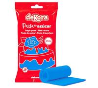 Dekora - Fondant Azul Oscuro | Pasta de Fondant para Tartas - Cobertura para Bizcochos, Tartas, Pasteles, Magdalenas o Cupcakes con el que Poder Hacer Todo Tipo de Decoraciones - 250 gr