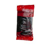 Dekora - Fondant Negro | Pasta de Fondant para Tartas - Cobertura para Bizcochos, Tartas, Pasteles, Magdalenas o Cupcakes con el que Poder Hacer Todo Tipo de Decoraciones - 250 gr