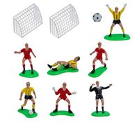 Dekora, Futbol Cake Toppers, Decoración Tarta de Cumpleaños, Pastel Temático de Futbol y Deporte, 7 Figuras, 2 Porterías y 1 Balón