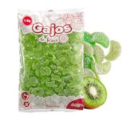 dekora - Gajos de jelly sabor kiwi 1 kg para decorar tartas, pasteles y cupcakes, golosinas comestibles de 2,5 cm para repostería