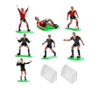 dekora - Kit PVC fútbol para decorar tartas, set rojo y azul