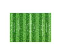 dekora - Lámina Comestible Campo de Fútbol - Papel de Azúcar A5 (14,8 x 21 cm) - Decoración para Tartas Infantiles - Sin Gluten, Sin Azúcar Añadida, Apta Vegetarianos - Fácil de Usar